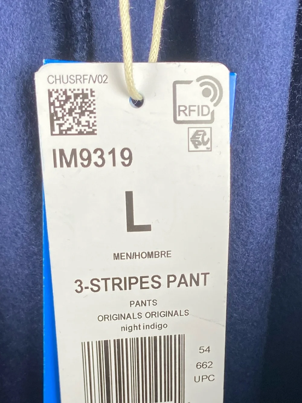NWT Adidas Men's Blue 3 Stripe Jogger Sweatpants Large